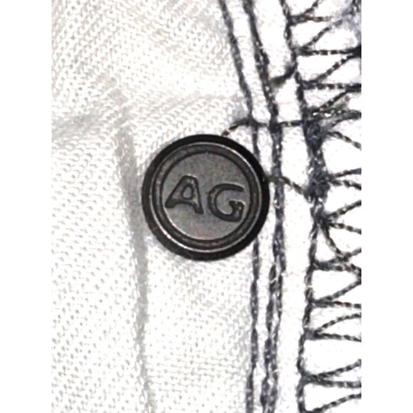 AG Adriano Goldschmied The Prima Ankle Cigarette Jeans Black Denim Frayed Hem 23 - Picture 15 of 16